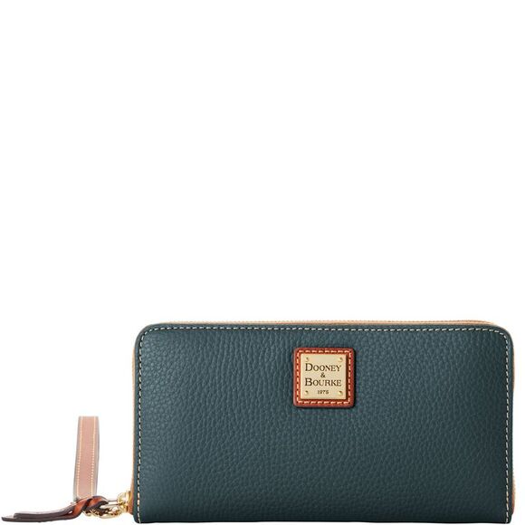 Dooney & Bourke | Bags | Nwt Dooney Bourke Pebble Grain Large Zip Around Wallet In Geranium